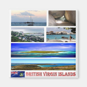 Imán zVG005 ISLAS VIRGEN BRITÁNICAS, mosaico, frigorífi