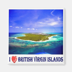 Imán zVG007 ISLAS BRITÁNICAS VIRGINAS I Love, Fridge