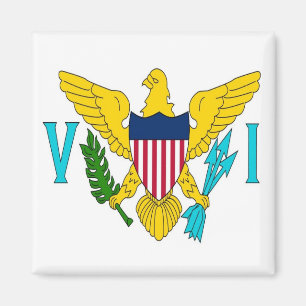 Imán zVI001 ISLAS VIRGINAS, Bandera, América, Fridge