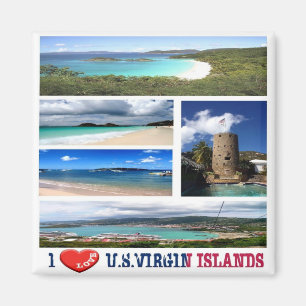 Imán zVI003 ISLAS VIRGEN I Love, Mosaic, Fridge