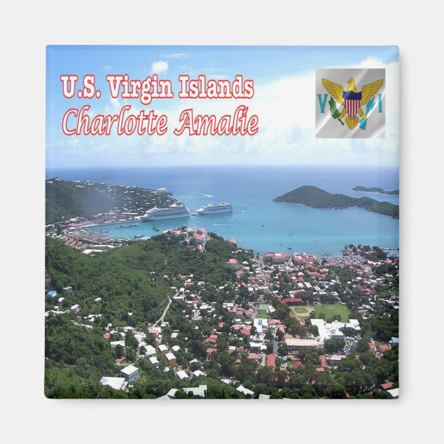 Imán zVI015 CHARLOTTE AMALIE, Islas Vírgenes, Fridge (Frente)
