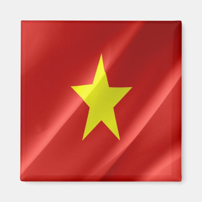Imán zVN002 Bandera ondulante VIETNAMESE, Vietnam, Frid (Frente)