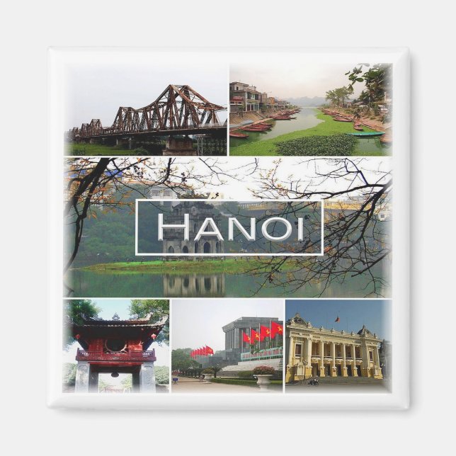 Imán zVN003 HANOI, Vietnam, Mosaic, Asia, Fridge (Frente)