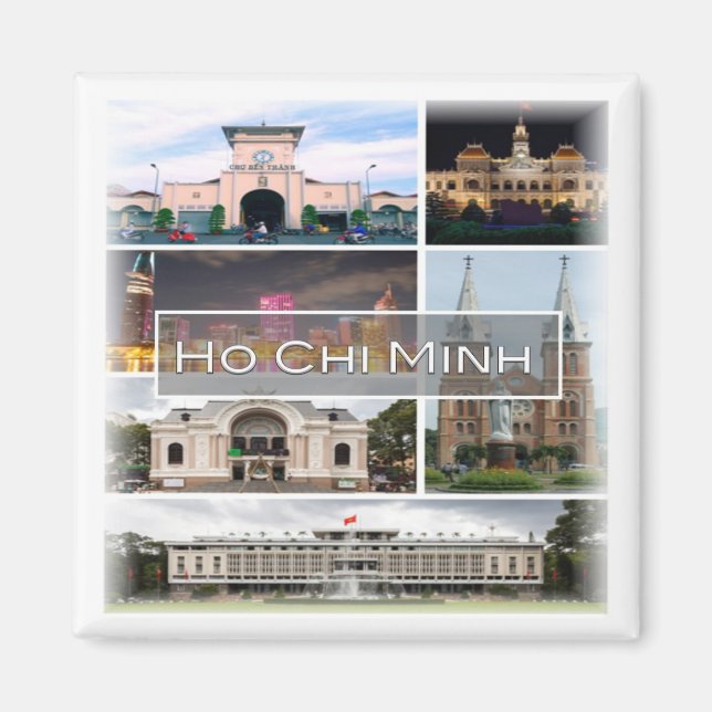 Imán zVN004 HO CHI MINH, Mosaic, Vietnam, Asia, Fridge (Frente)