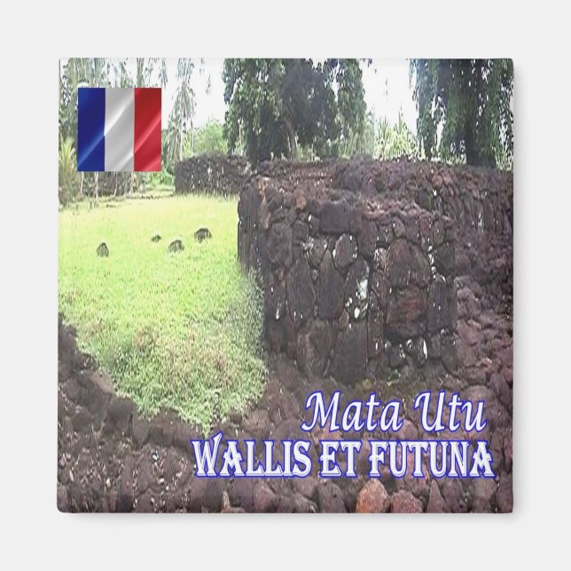 Imán zWF006 MATA UTU, Wallis y Futuna, Fridge (Frente)