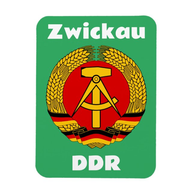 Imán Zwickau, República Democrática Alemana, DDR, RDA (Vertical)