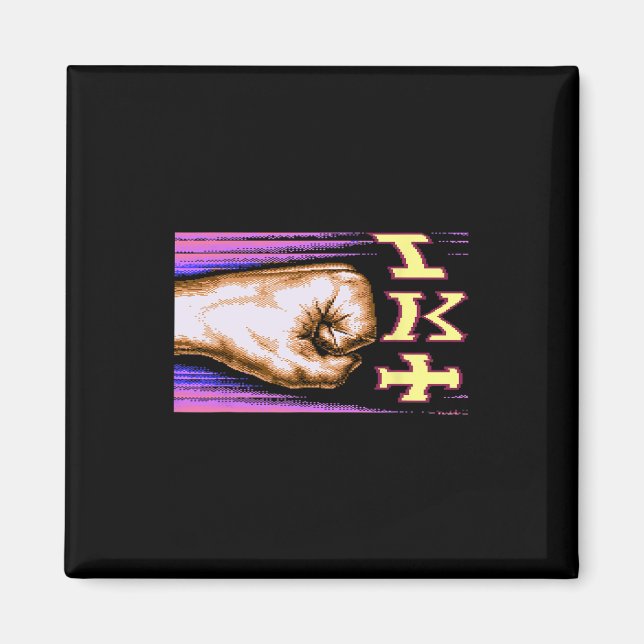 Imán Zx Spectrum C64 Karate 8-bit Retro  (Frente)