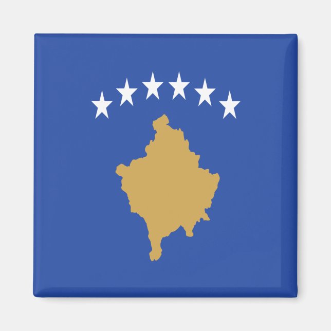 Imán zXK001 KOSOVAR FLAG KOSOVO, Europa, Fridge Magnet (Frente)