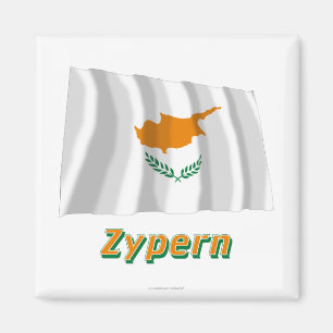 Imán Zypern Fliegende Flagge mit Namen
