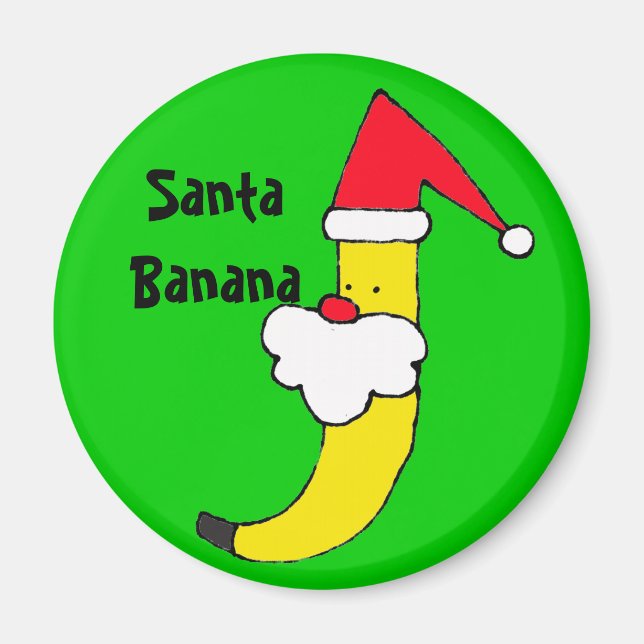 Imán ZZ- Festividad Santa Banana Magnet (Frente)