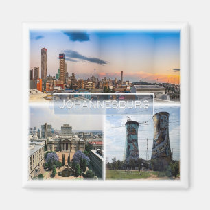 Imán zZA030 JOHANNESBURGO, Mosaic, Sudáfrica, Fridge