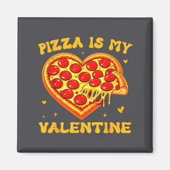 Imán Zza Is My Valentine Funny Valentines Day Heart  (Frente)