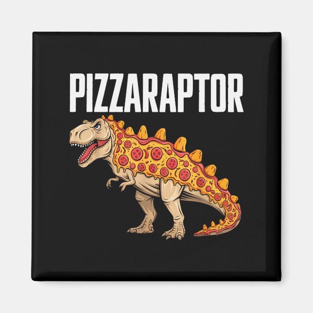 Imán Zza T-rex Dino Fast Food Funny Zza Dinosaur  (Frente)