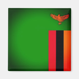 Imán zZM001 Bandera de ZAMBIA, África, Fridge