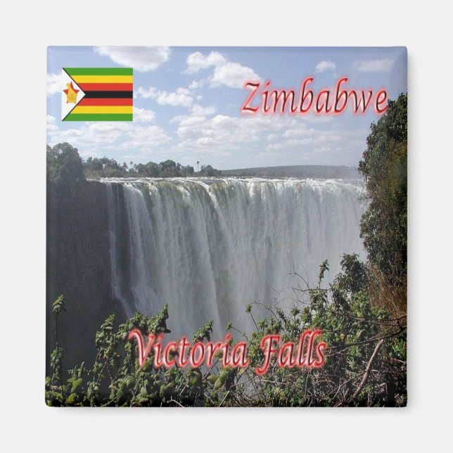 Imán zZW010 VICTORIA FALLS, Zimbabue, ÁFRICA, Fridge (Frente)