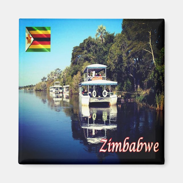 Imán zZW012 VICTORIA FALLS, Zimbabwe, Africa, Fridge (Frente)