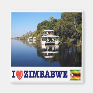Imán ZZW020 ZIMBABWE I Love, Africa, Fridge
