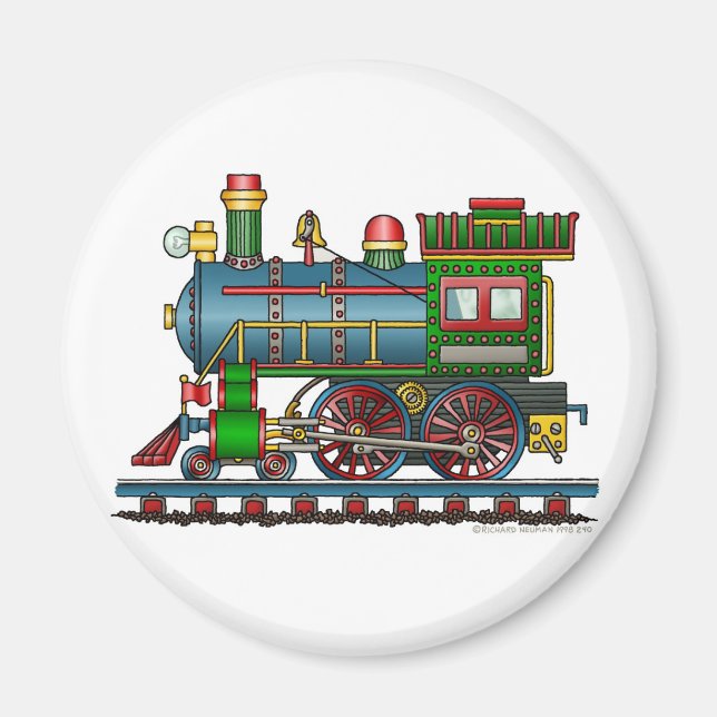 Imanes Choo Choo del motor de vapor del tren (Frente)