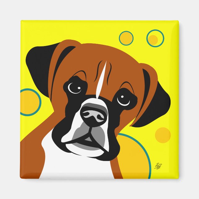 Imanes contemporáneos del perro del boxeador (Frente)