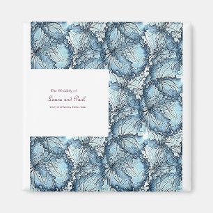 Imanes cuadrados de boda artístico