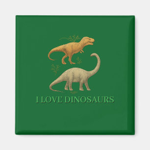 Imanes Cuadrados Verdes - Me Encantan los Dinosaur