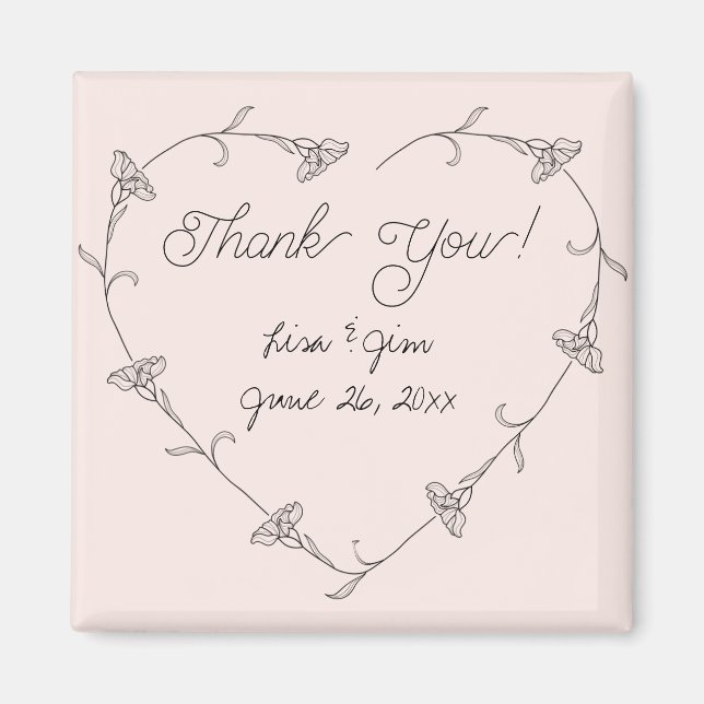 Imanes de agradecimiento personalizables (Frente)