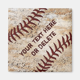 Imanes de béisbol antiguos, costura de béisbol de