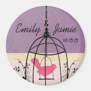 Imanes de Boda de Jaula de Pájaros Personalizados