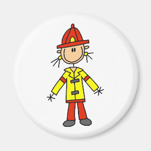 Imanes de Bombero con Figura de Palitos