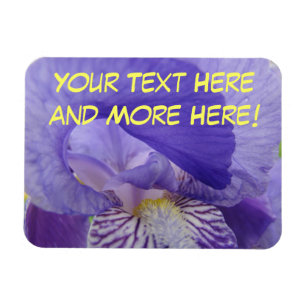 Imanes de citas personalizadas Flores de Iris Mora