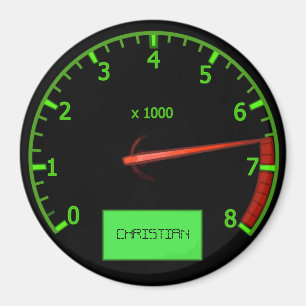 imanes de coche de cabeza de engranaje con nombre 