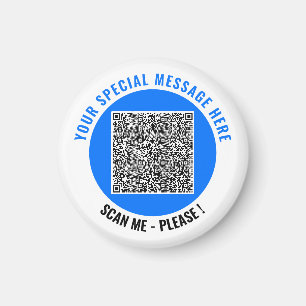 Imanes de código QR y texto personalizado Elija co