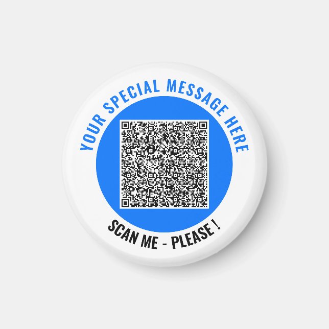 Imanes de código QR y texto personalizado Elija co (Frente)