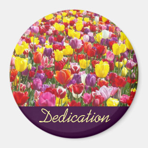 Imanes de dedicación Flores de Tulipán de Primaver