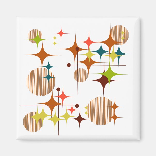 Imanes de Estallidos de Estrellas y Globos Moderno (Frente)