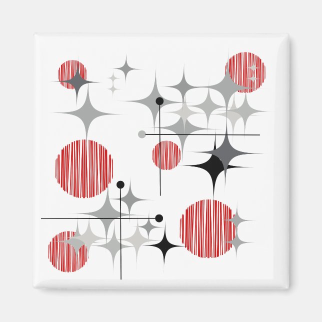 Imanes de Estallidos de Estrellas y Globos Moderno (Frente)