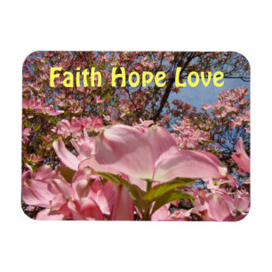 Imanes de Fe Esperanza Amor para Ella Pink Dogwood
