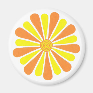 imanes de flores de sol naranja y amarillo
