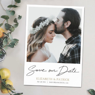 Imanes de invitación a la boda de oro personalizad