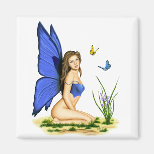 Imanes "de la hada azul de la mariposa"