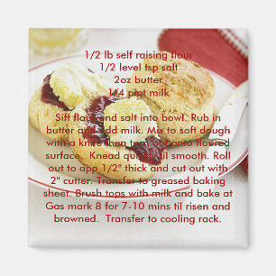 Imanes de la receta - scones básicos