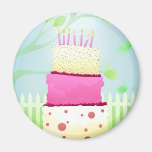 Imanes de la torta de cumpleaños