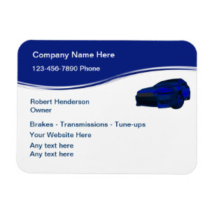Imanes de Negocio Automotriz Diseño Flexible
