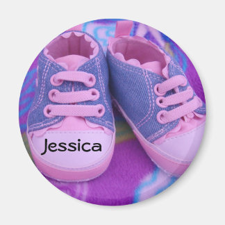Imanes de nombre de bebé Zapatos de tenis rosados 
