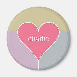 Imanes de nombres personalizados de patrón de cora