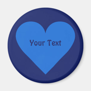 Imanes de personalizado Blue Heart Valentine