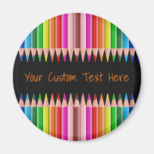 Imanes de personalizados de Pencils Coloridos