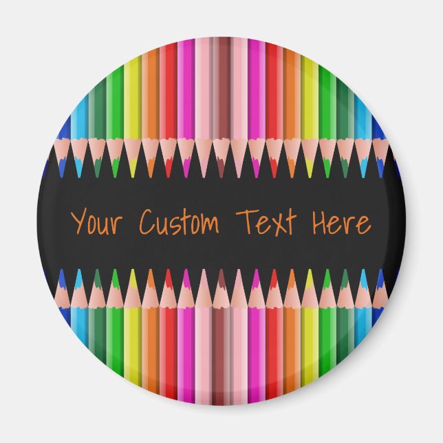 Imanes de personalizados de Pencils Coloridos (Frente)