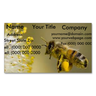 Imanes de tarjetas de visita de Honey Bee