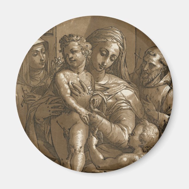 Imanes de vírgenes, niños y santos (Frente)